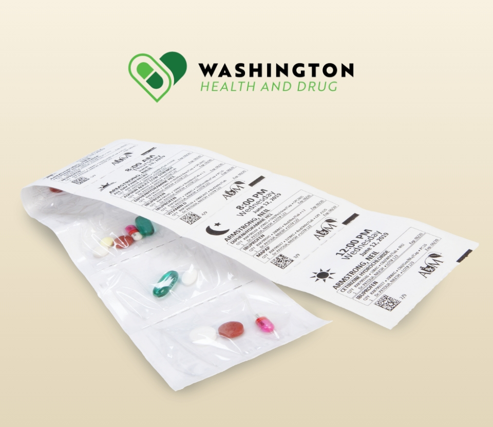 Pouch packaging from Washington Drug and Health 