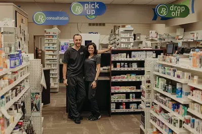 pharmacists standing in Washington Kansas pharmacy