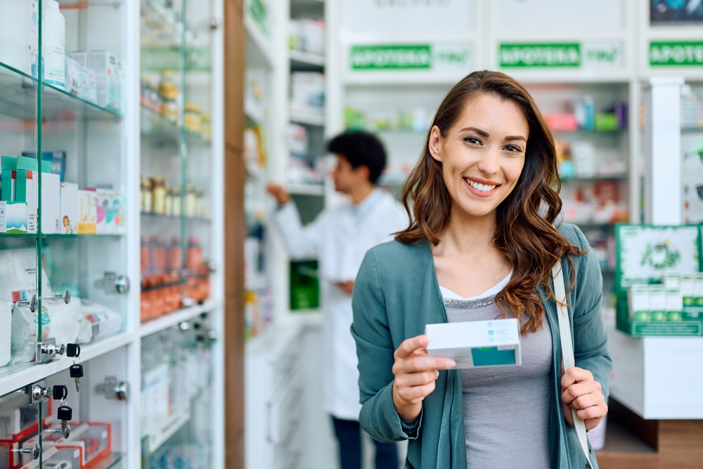 woman browsing pharmacy